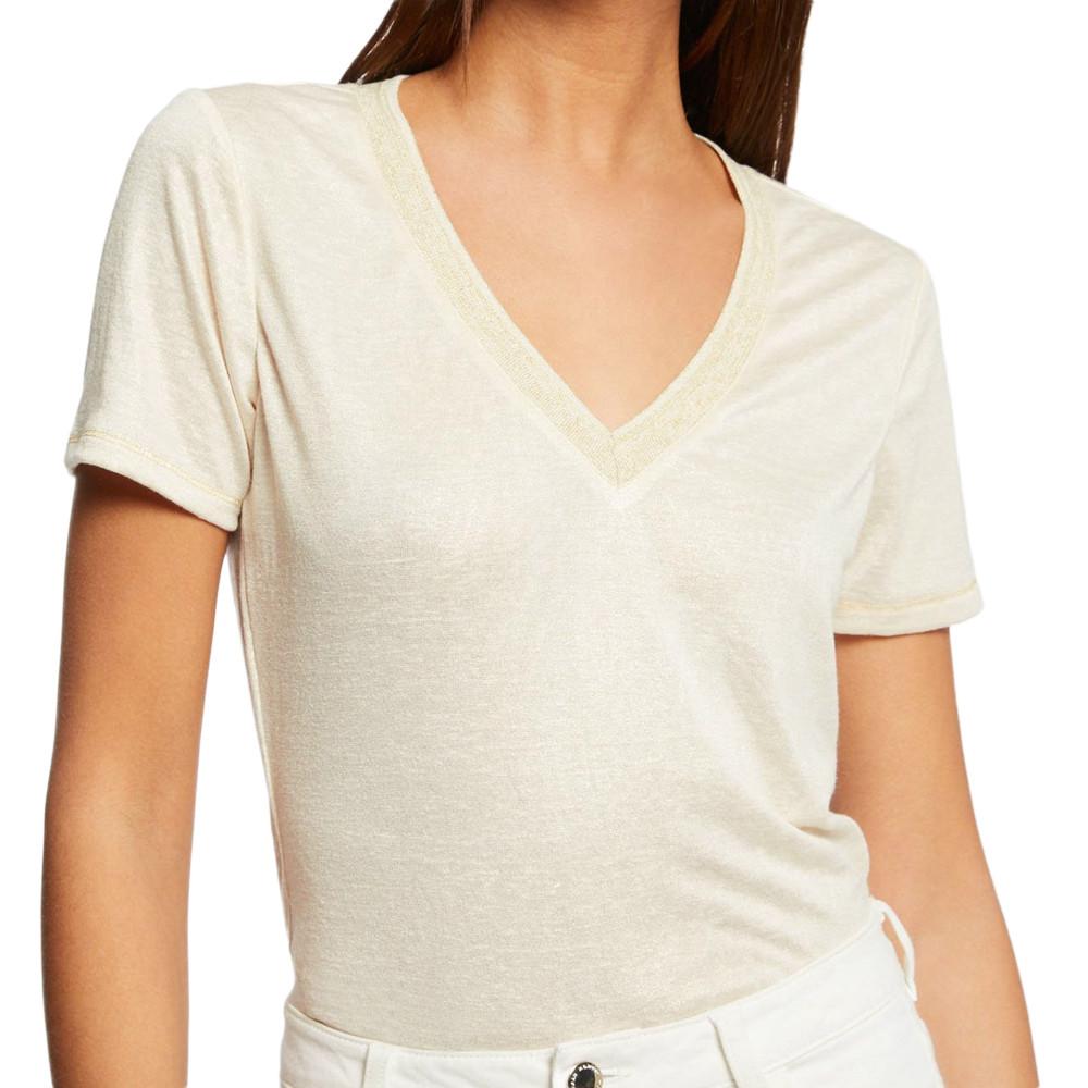 Morgan T-shirt Écru Femme Morgan Diwan