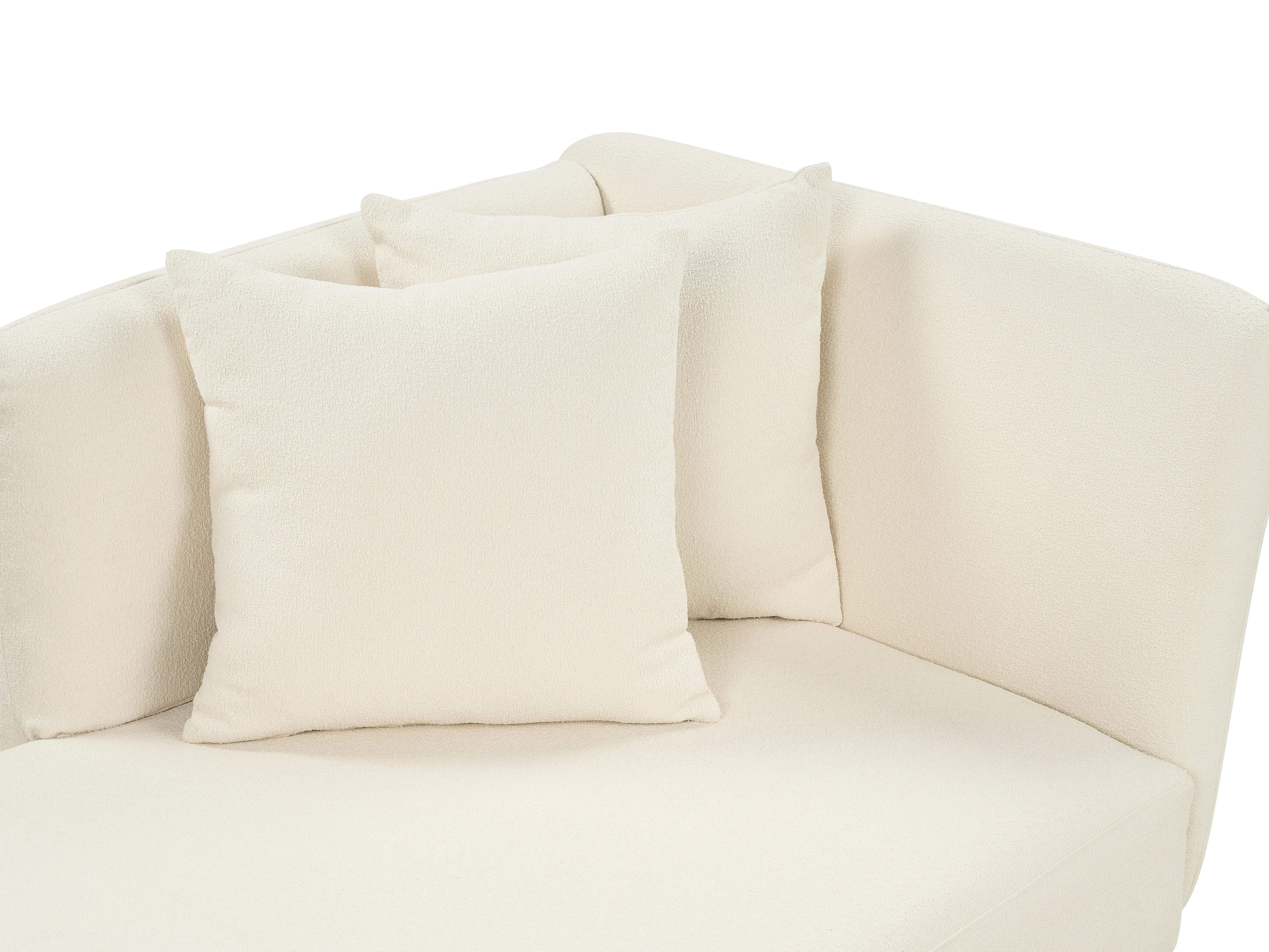 Rechtszijdige chaise longue RIOM Bouclé Gebroken wit