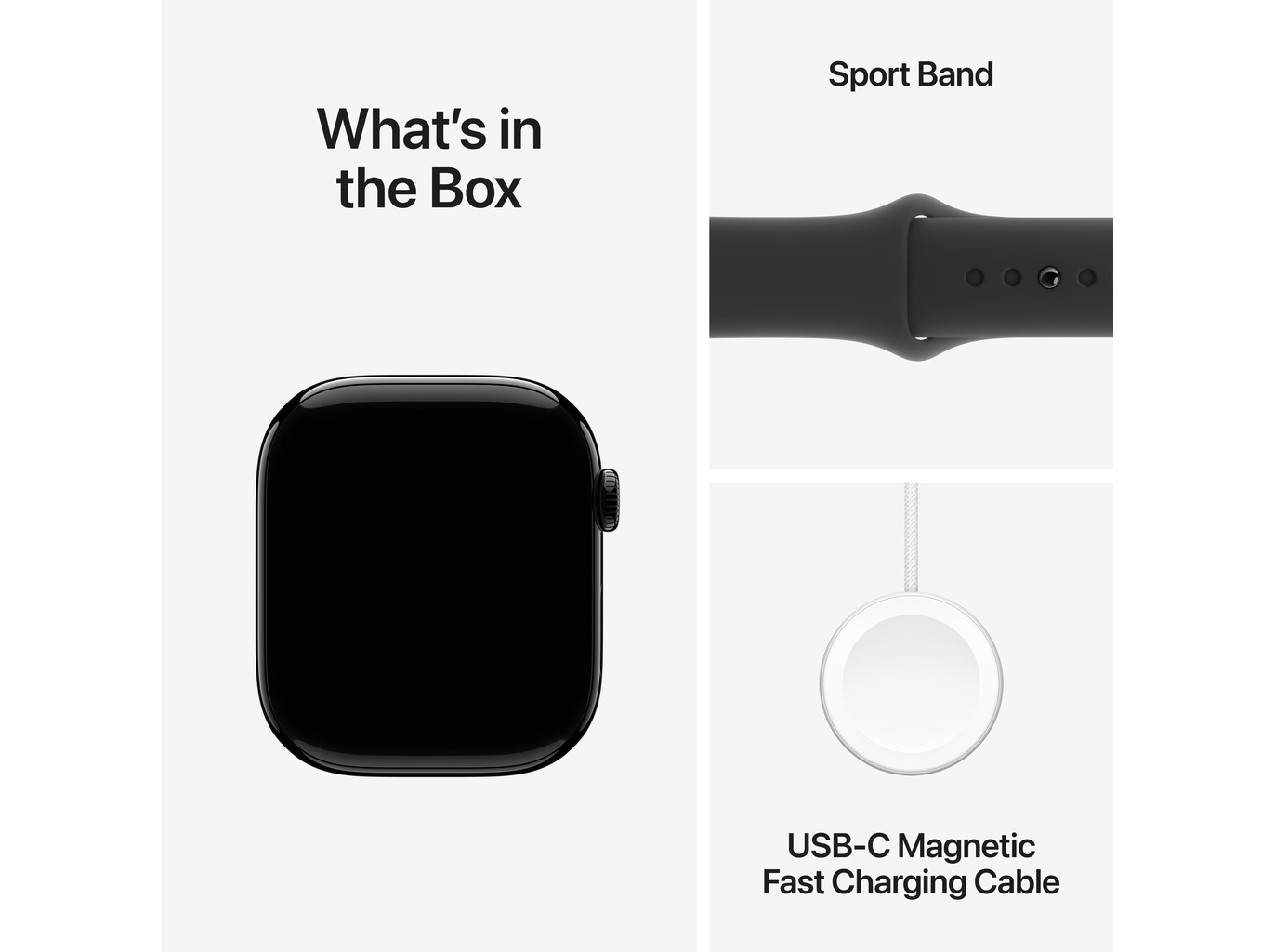 APPLE WATCH 10 GPS 46 MM ALUMÍNIO PRETO BRILHANTE COM BRACELETE DESPORTIVA PRETO (TAMANHO M/L)