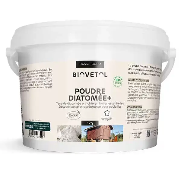 Biovetol - Pó de Terra Diatomácea Orgânica - 1 kg