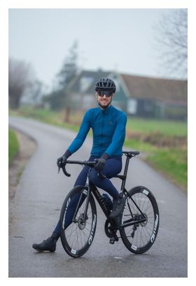 Maillot cycliste manches longues - Homme - Bleu - Rogelli Signature