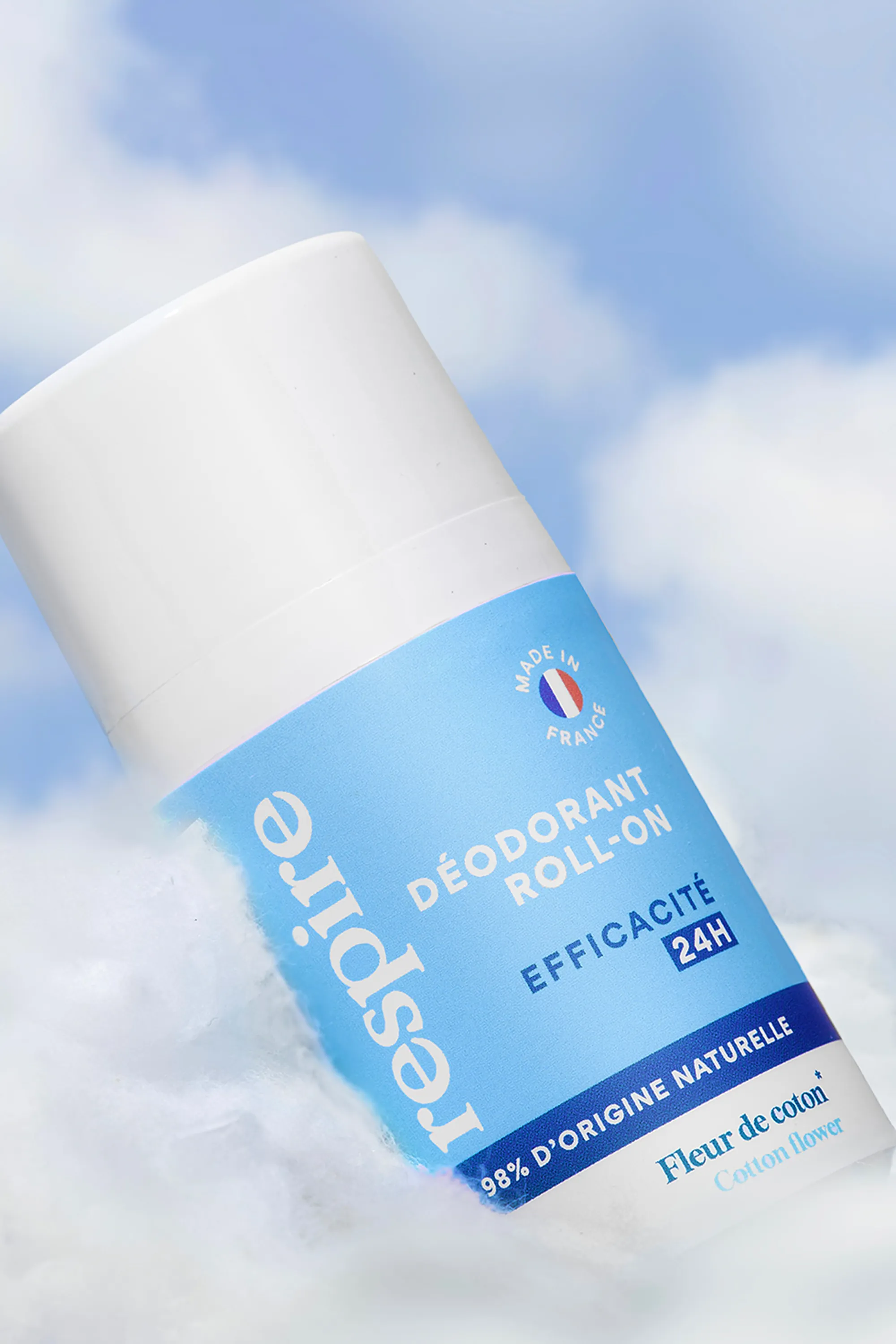 Respire Déodorant roll-on Fleur de coton rechargeable-150 ml