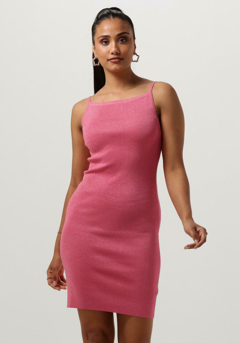 NEO NOIR roze neo noir mini jurk contima glitter knit dress