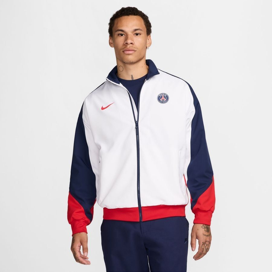 Paris Saint-Germain Veste d'Entraînement Strike Anthem - Blanc/Bleu Marine/Rouge