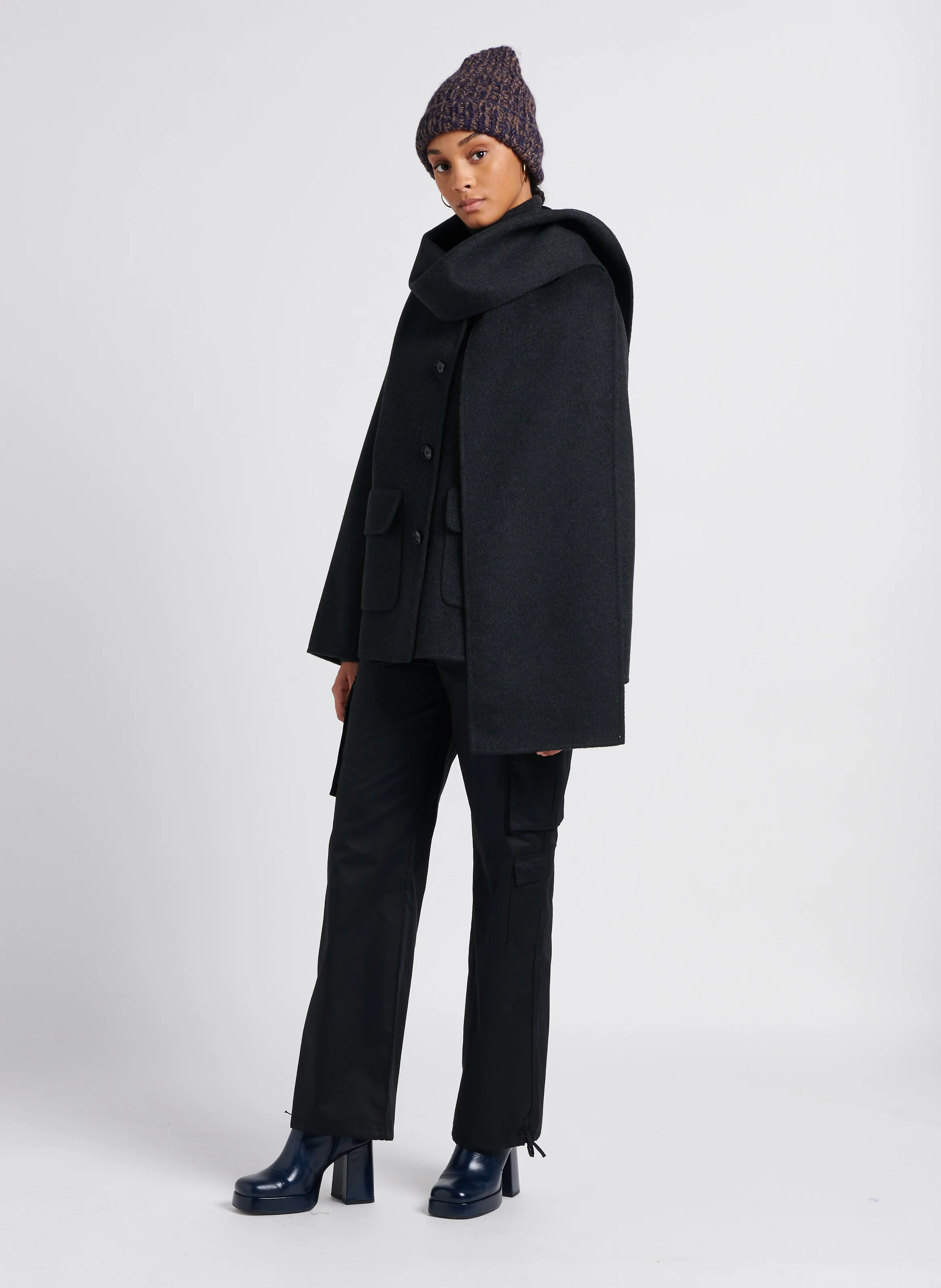 SORGE - Pull col rouléen cachemire | Gris