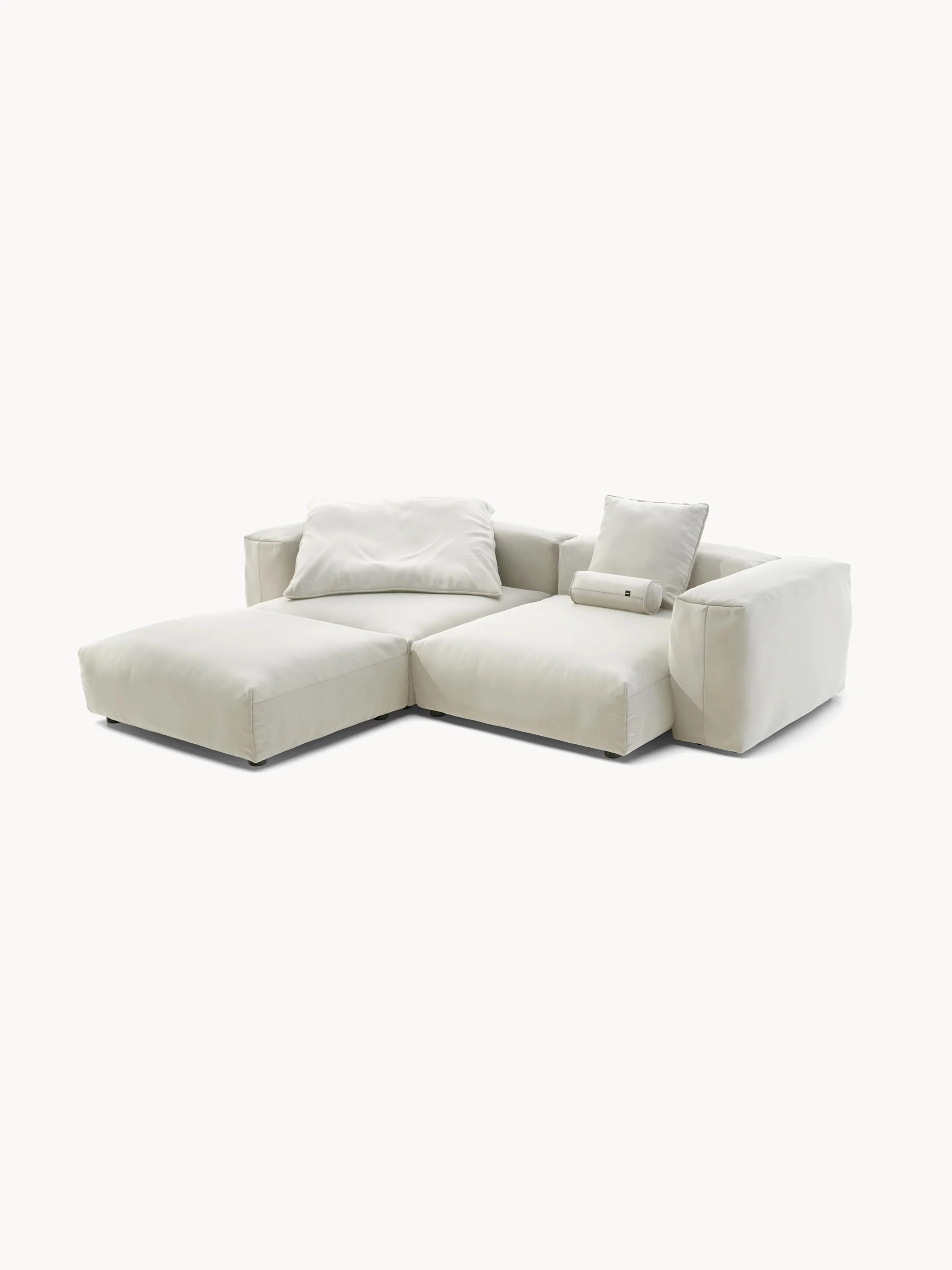 Modulaire hoekbank Vetsak (3-zits) van fluweel