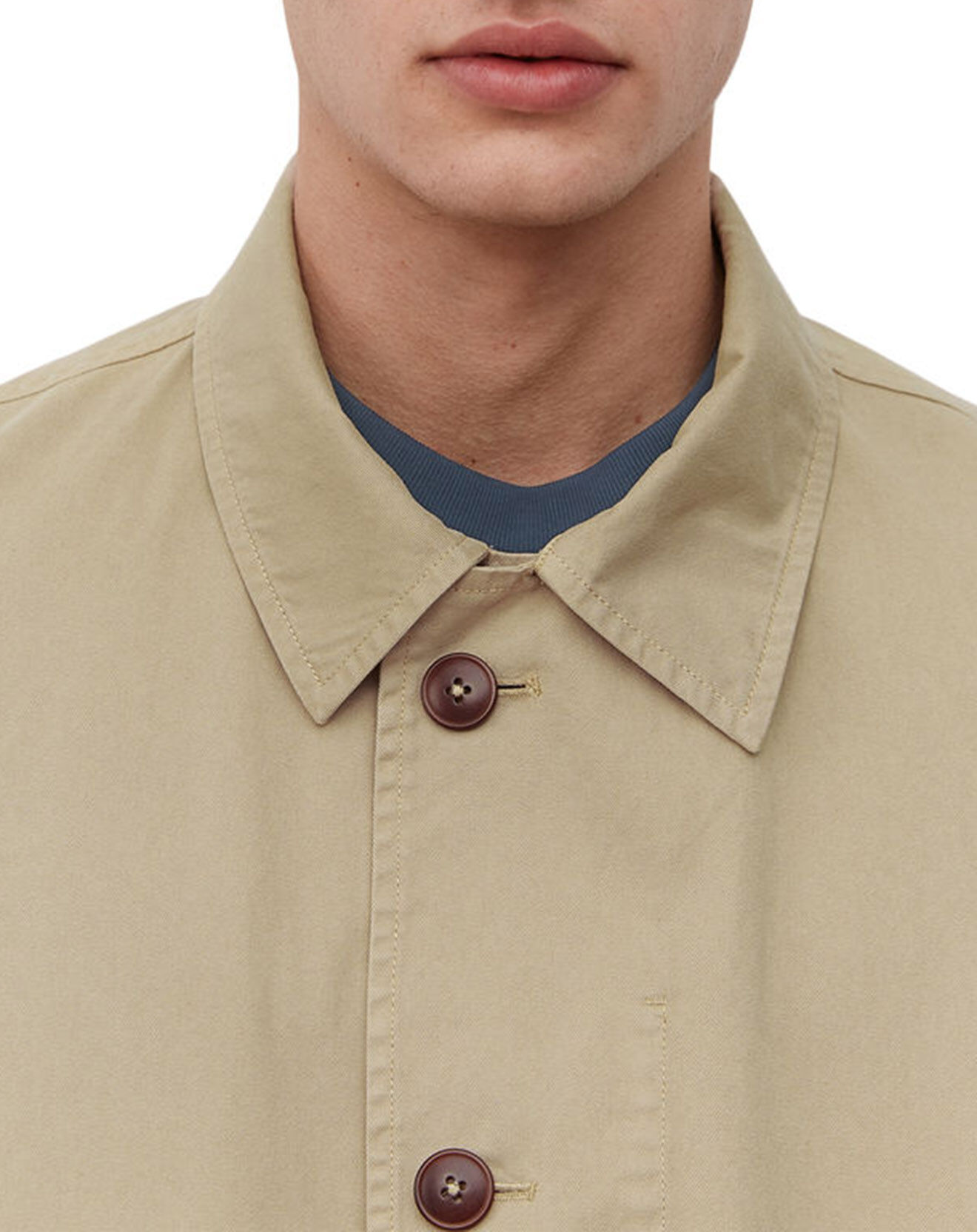 Marc O'Polo Imperméable en Coton Bio Non Doublé beige