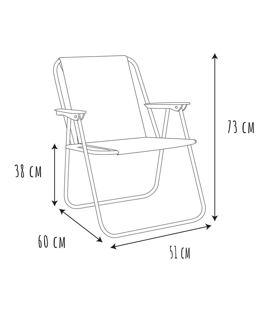 Chaise pliante RIO - Imprimé d'agrumes