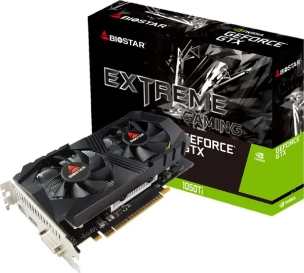 Biostar GeForce GTX 1050 Ti 4GB - Grafikkort - 4 GB - HDMI, DVI