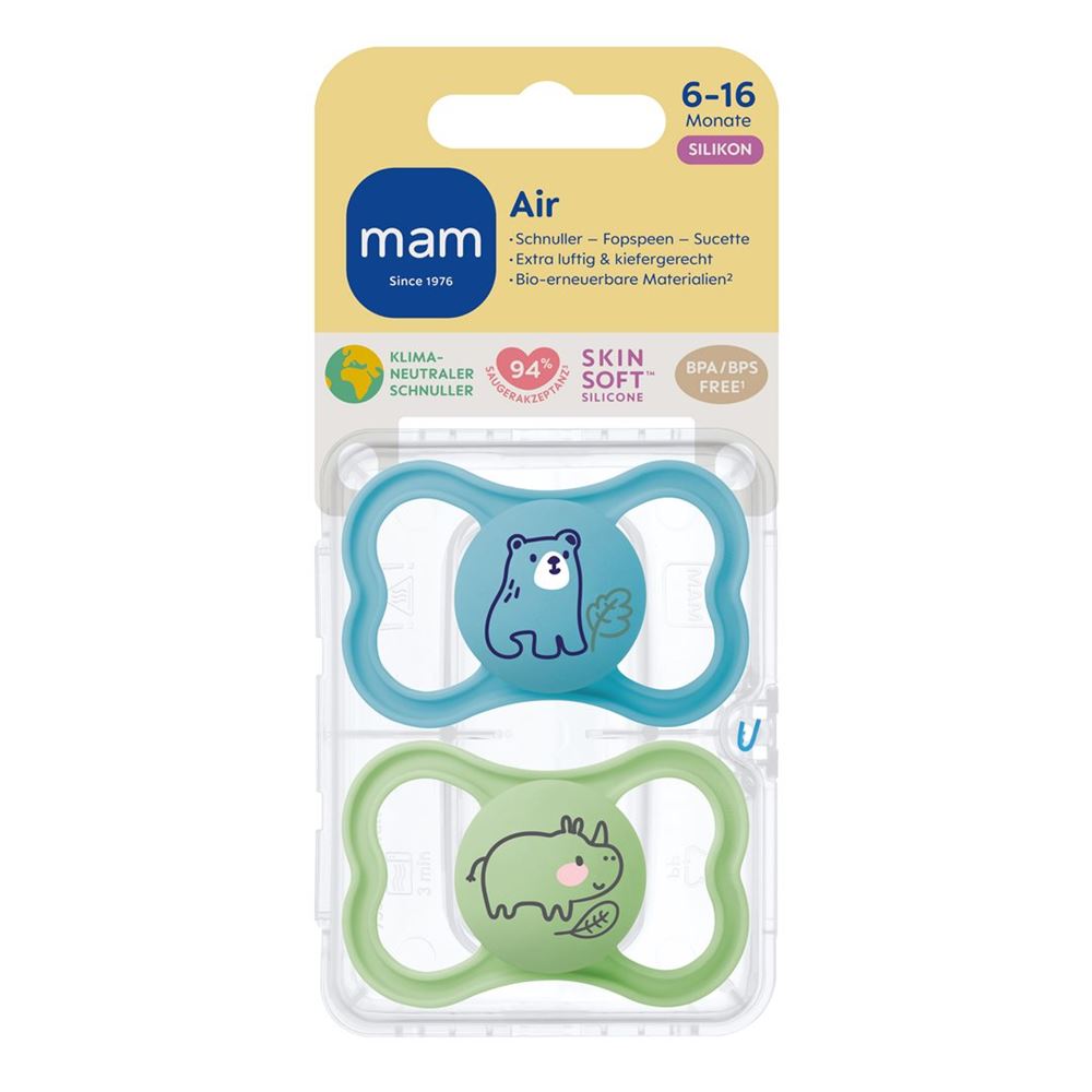 MAM Air Nuggi<br>2 Stück, 6-16 Monate Boy