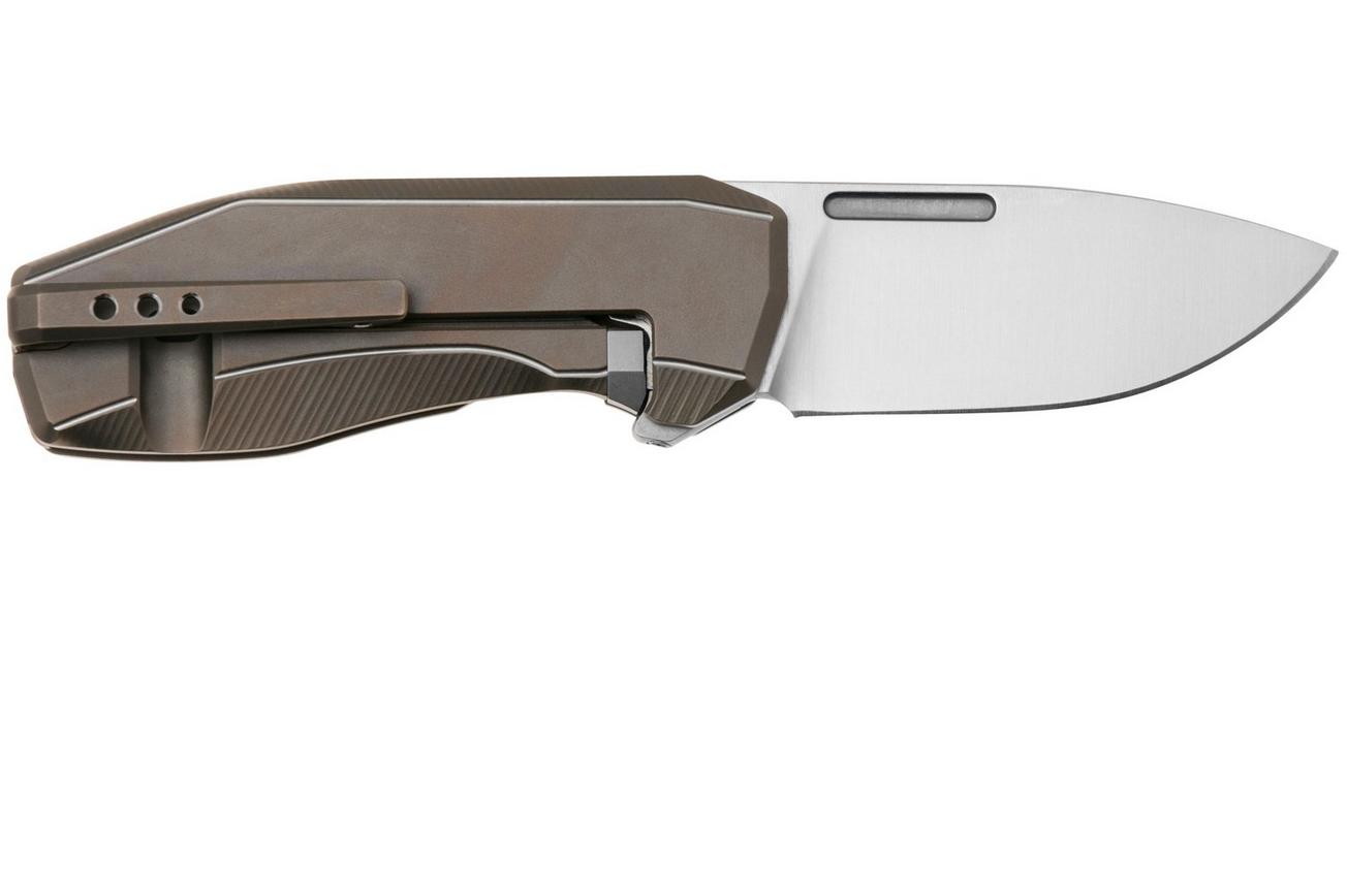 LionSteel N.ONE N1-BR Frame Lock, Magnacut, Bronze Titanium, zakmes