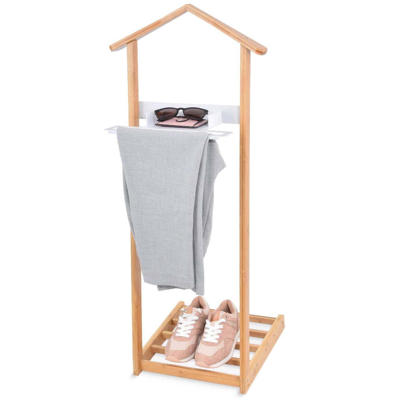 Domopak Living Valet de nuit bois - 43.5x34x102 cm