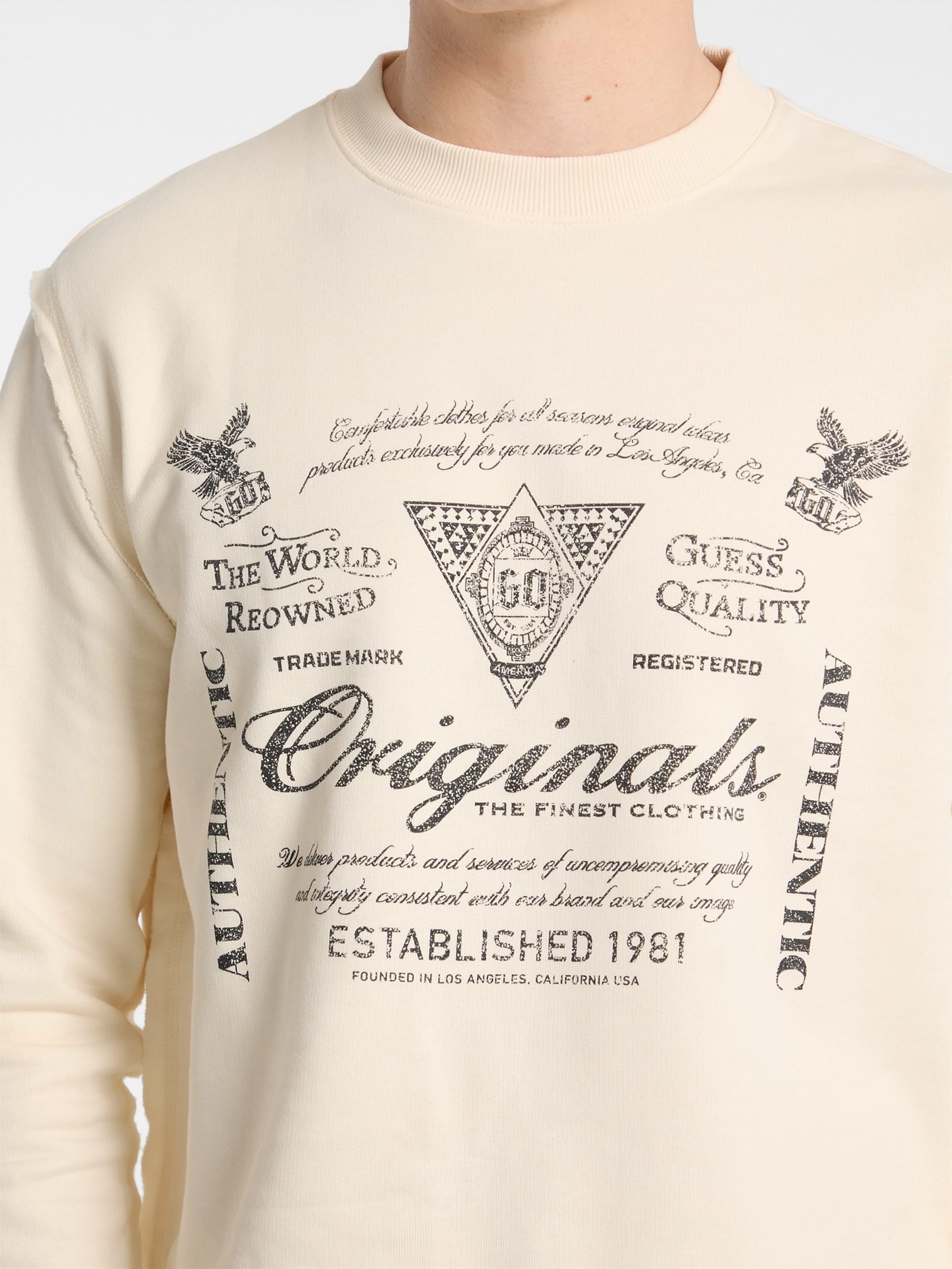Camiseta de gola redonda leve e ecológica GUESS Originals