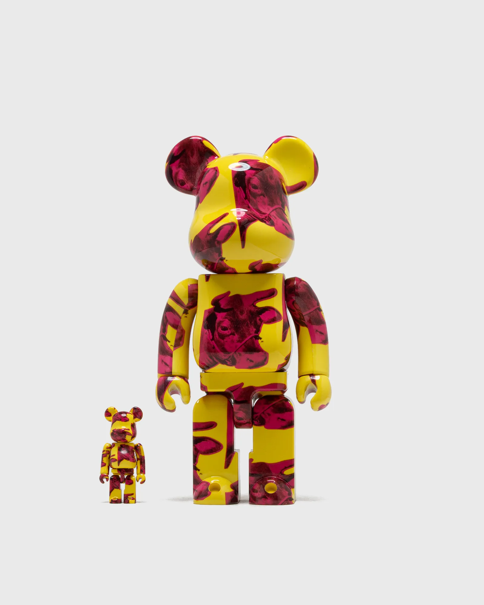 MEDICOM BEARBRICK 400% ANDY WARHOL COW WALLPAPER 2-PACK