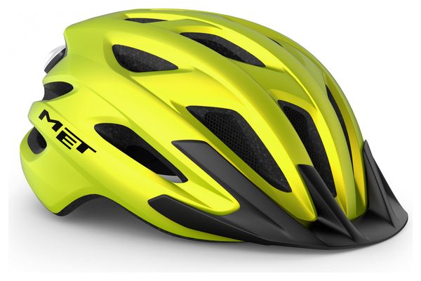 Casque MET Crossover Lime Jaune Metallic Mat