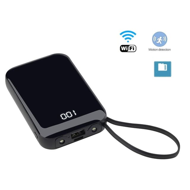 1080P HD WiFi-kamera 5000mAh bærbar powerbank sikkerhedskamera