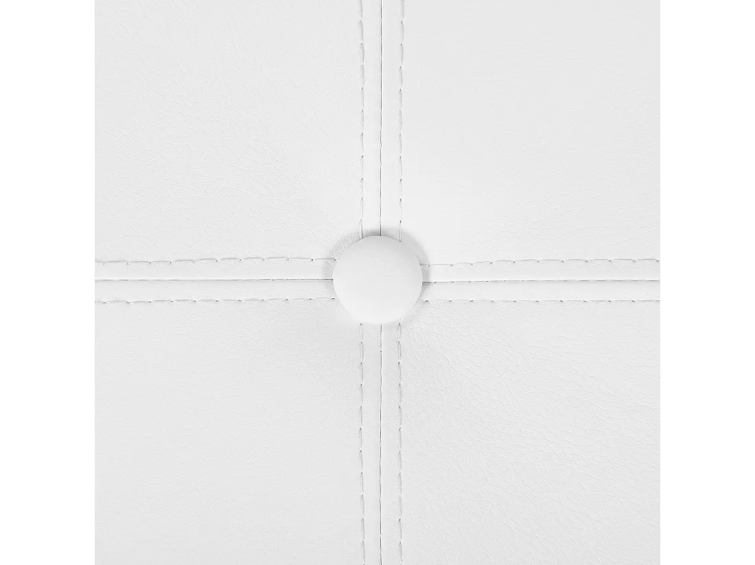 Pouf coffre en cuir PU blanc MARYLAND