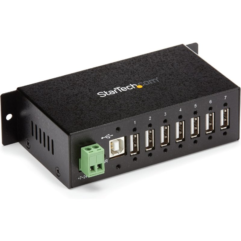 StarTech.com Robuste concentrateur industriel USB 7 ports, montable