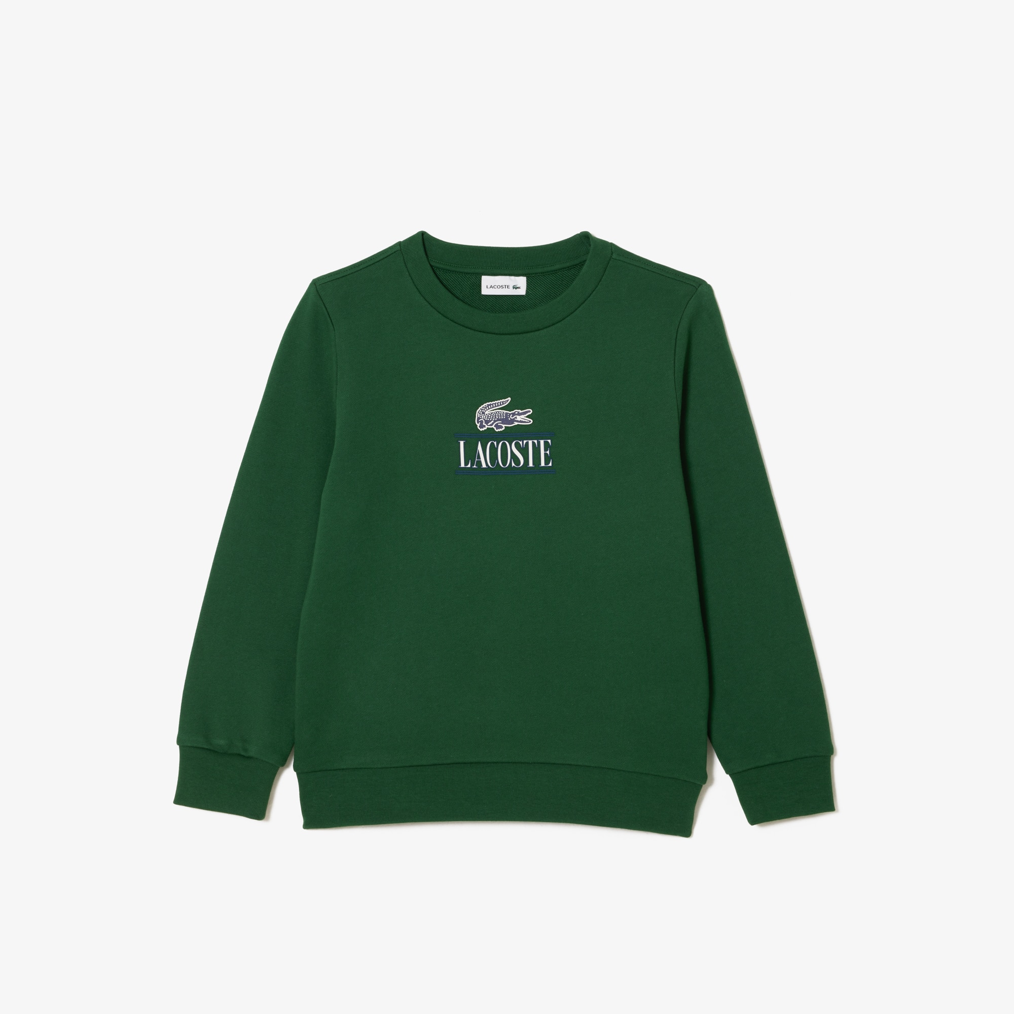 Sweatshirt avec imprimé iconique en coton Pullovers & Sweatshirts - Vert - Lacoste - Enfant