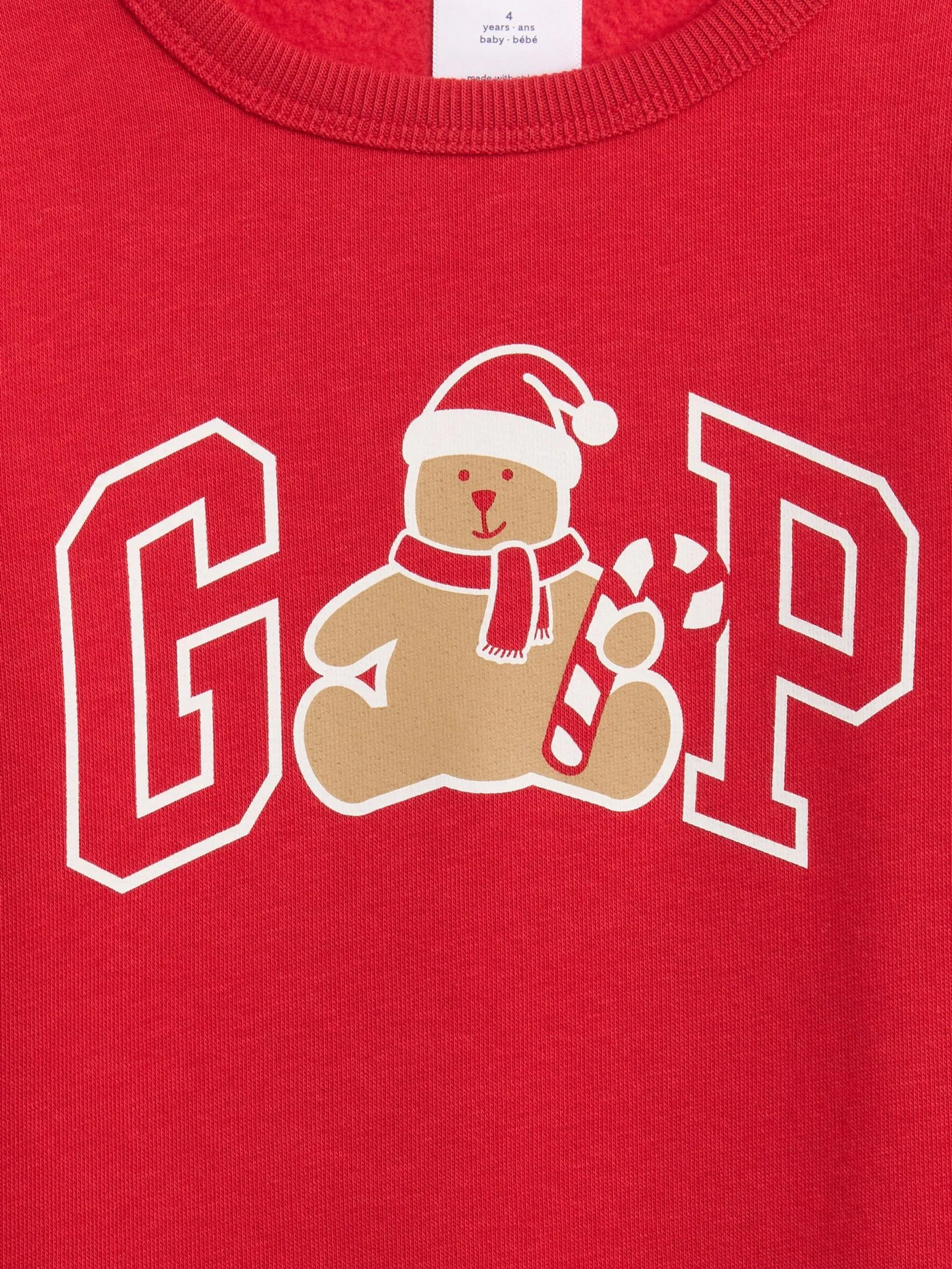 Rood - Gap sweatshirt met logo (6mnd -5jr)