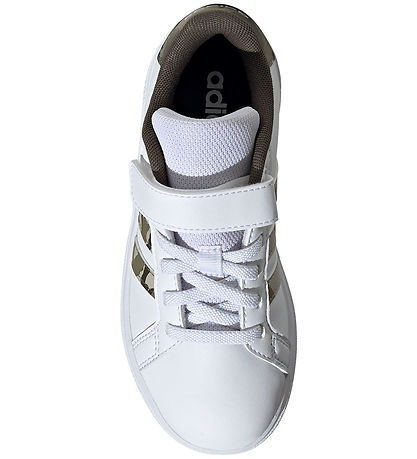 adidas Performance Sko -  Grønd Court 2.0 - Hvid/Atmy Grøn m. Camo