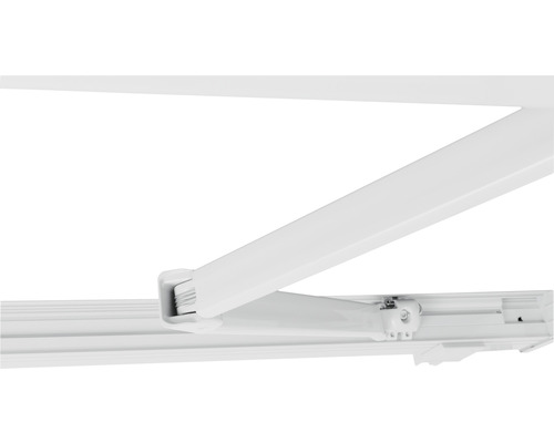 SOLUNA cassettescherm Exquisit 2,5x2 doekdesign 8204 frame RAL 9010 zuiver wit aandrijving rechts incl. motor en wandschakelaar