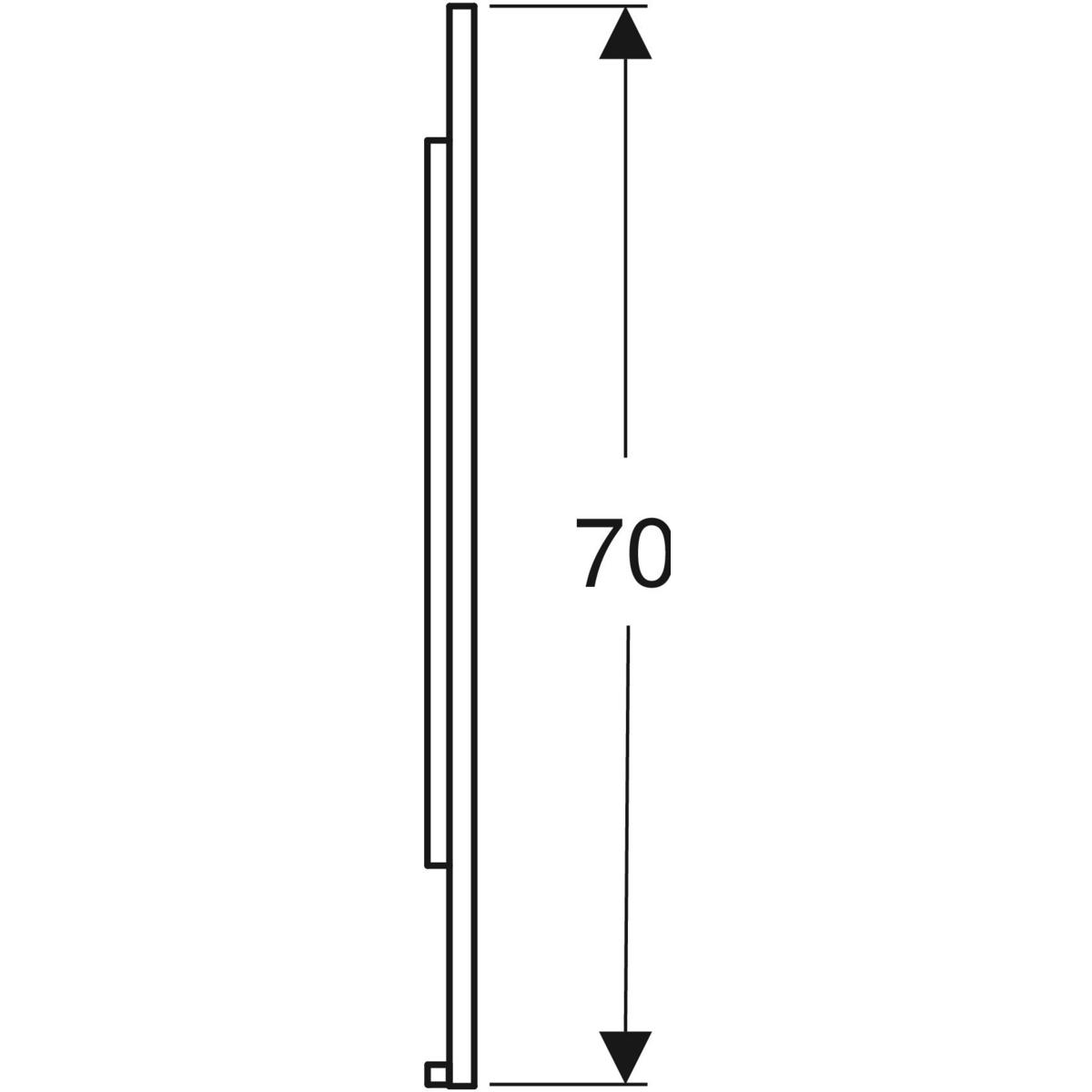Geberit Option spiegel met verlichting en verwarming 105x70cm zwart
