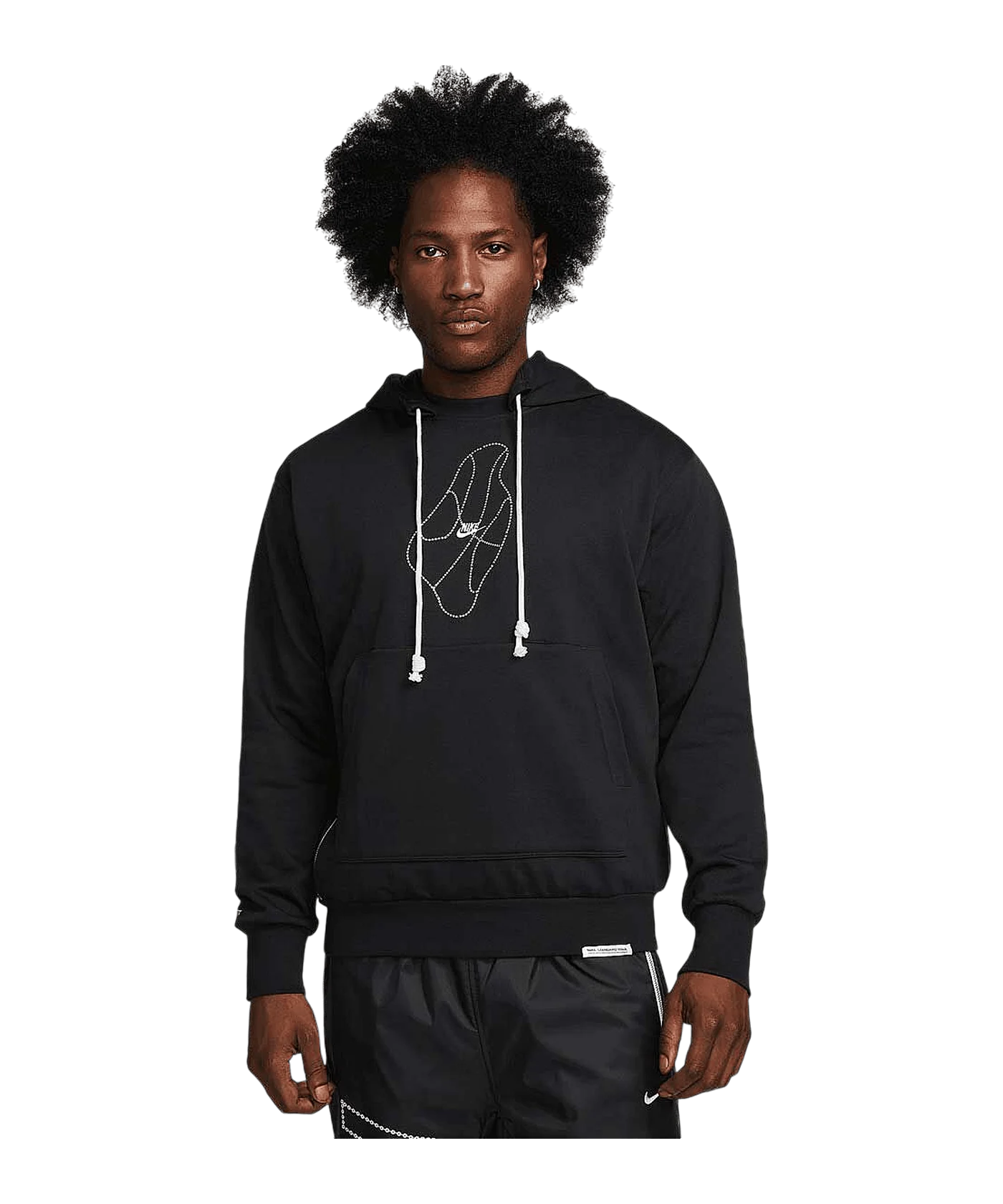 Nike Standard Issue Chain Hoody Schwarz Weiss F010