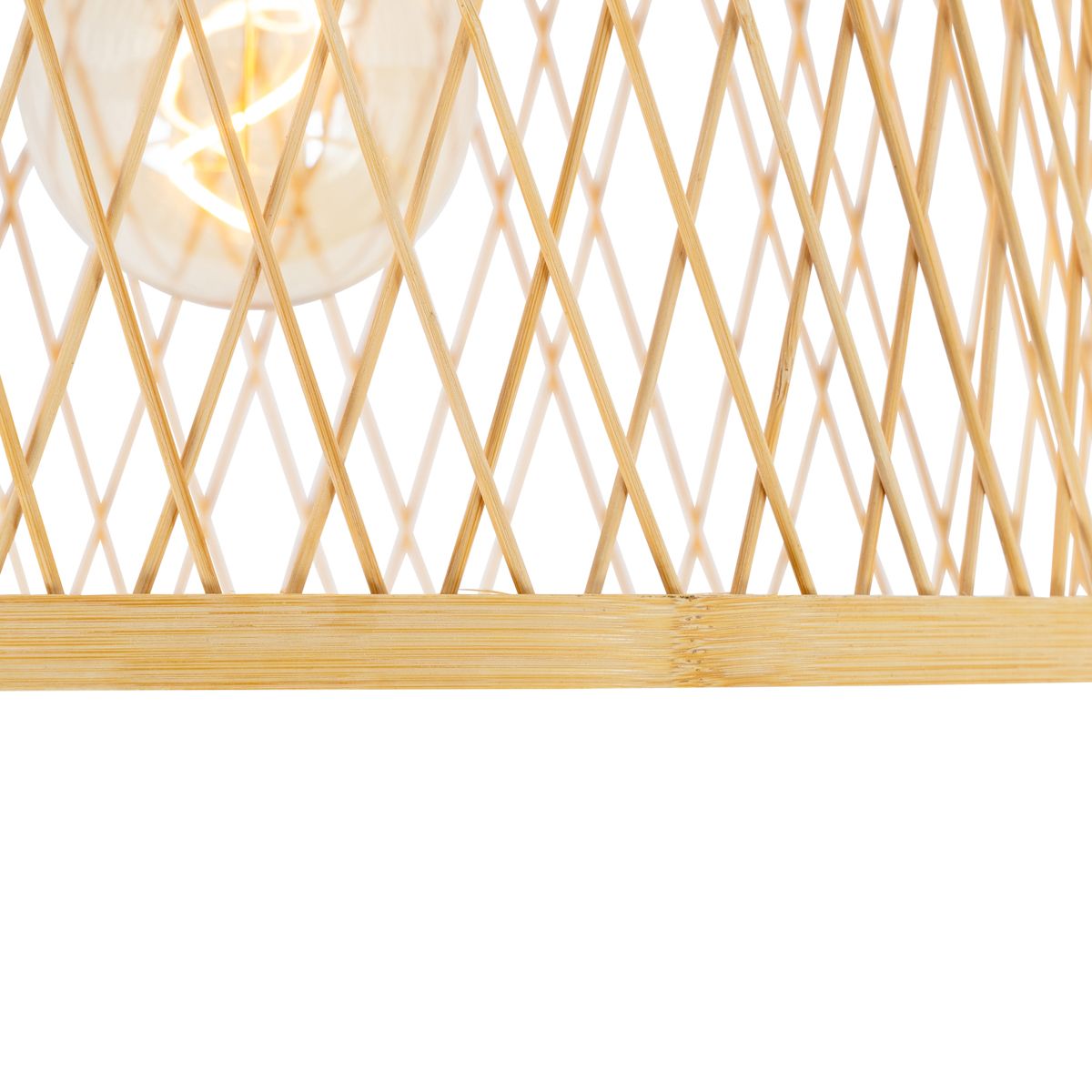 Landelijke plafondlamp rotan 40 cm IP44 - Calamus