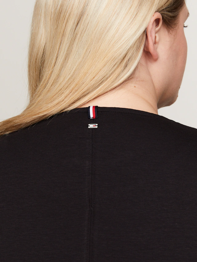 Tommy Hilfiger Curve Blusenkleid »CRV F&F C-NK TSHIRT DRESS SS« Grosse Grössen