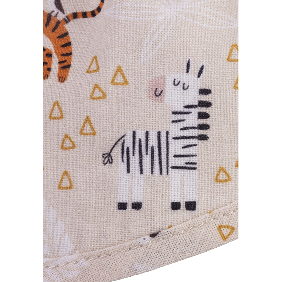 Sterntaler Schirmmütze mit Nackenschutz Zootiere beige