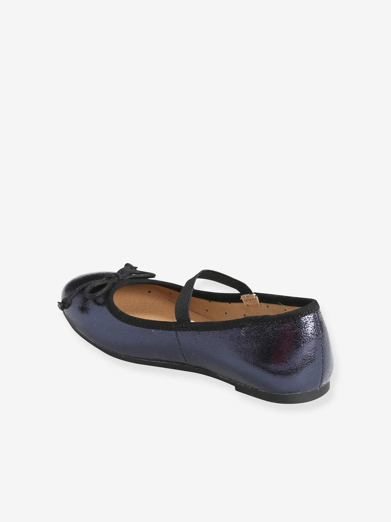 Sapatilhas de ballet iridescentes para meninas, cinza metálico escuro