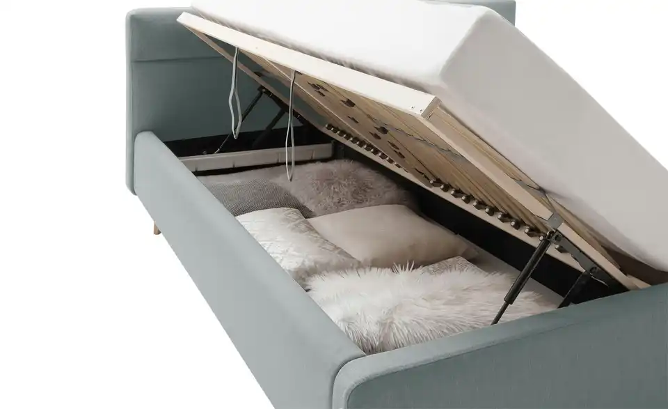 Polsterbett Lotte 180 cm Eisblau