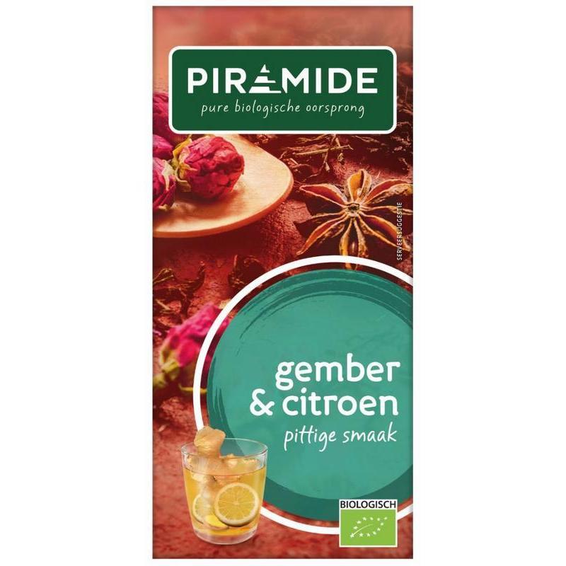 Piramide Citroen en Gember Thee 45g