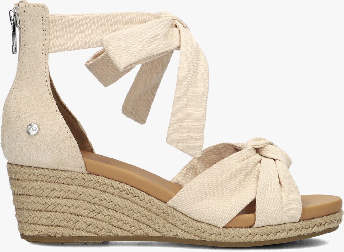 beige ugg sandalen met hak yarrow