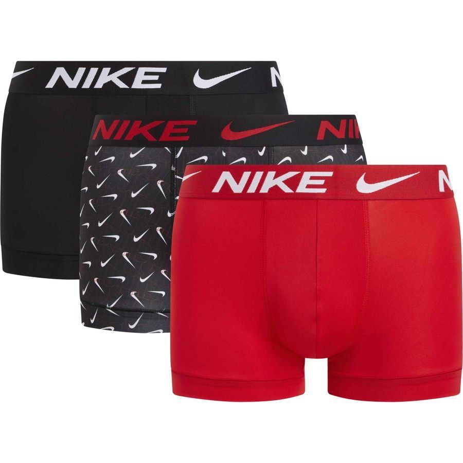 Nike Boxers Dri-FIT Essential Micro Swoosh Life Pack de 3 - Noir/Rouge