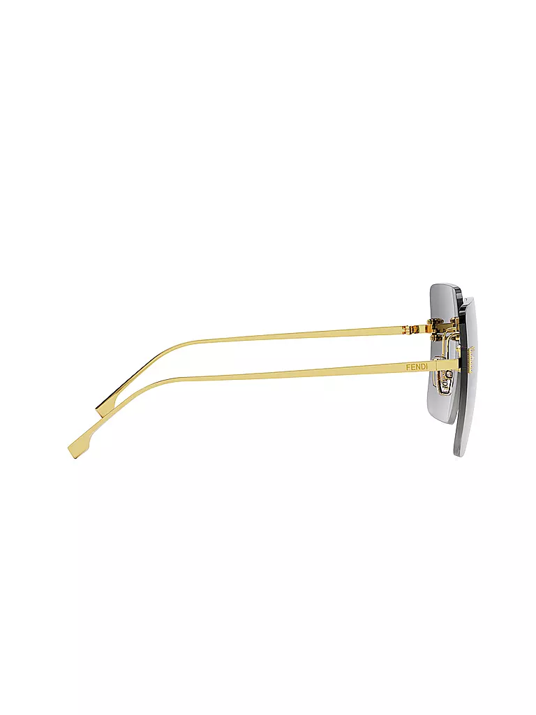 FENDI FENDI First Crystal goldene eckige Sonnenbrille gold