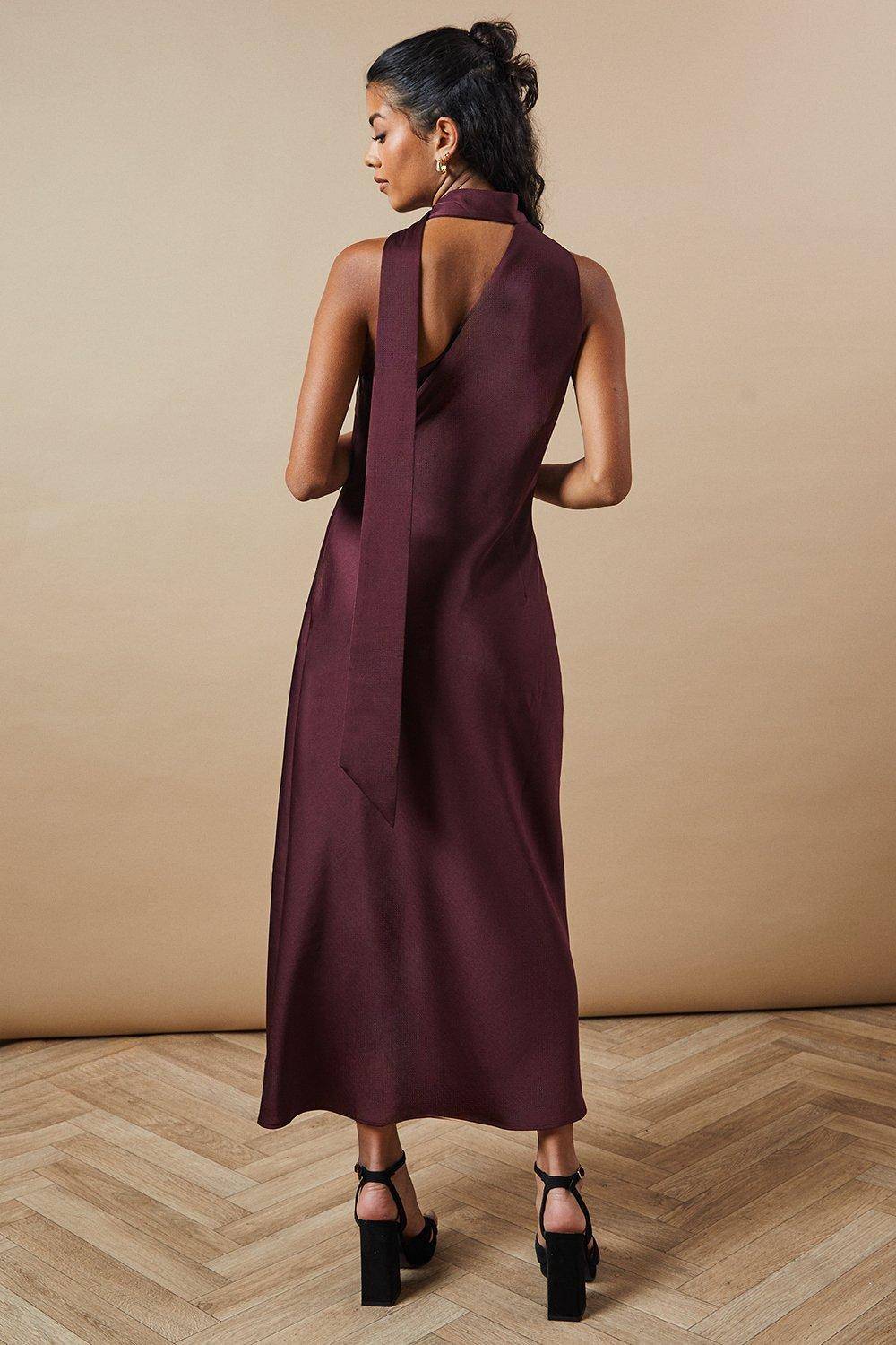 Oasis Robe Maxi Biais à Nœud Petite Occasion