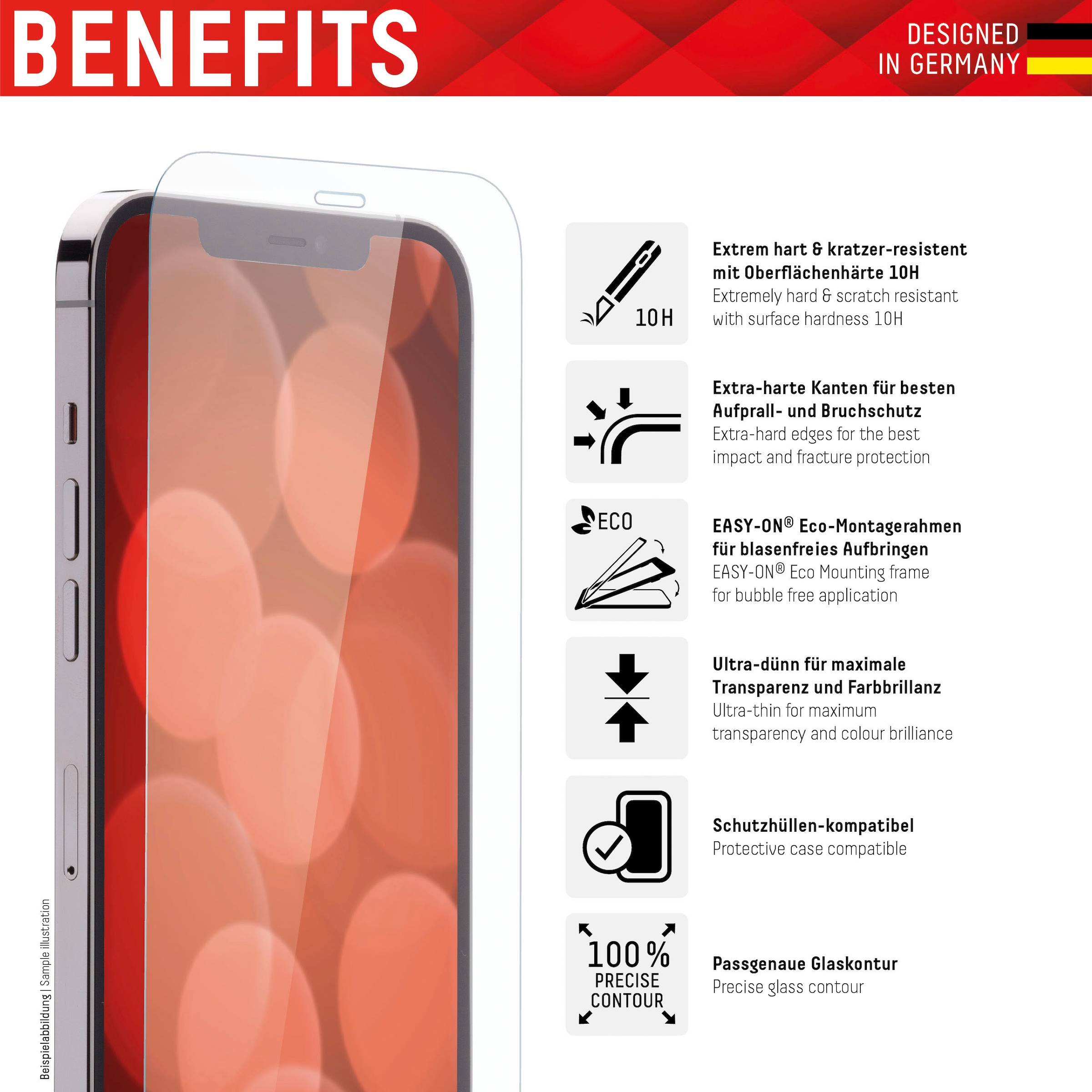 Displex Displayschutzglas »DISPLEX Real Glass Panzerglas für Apple iPhone 6/7/8/SE (2020) (4,7