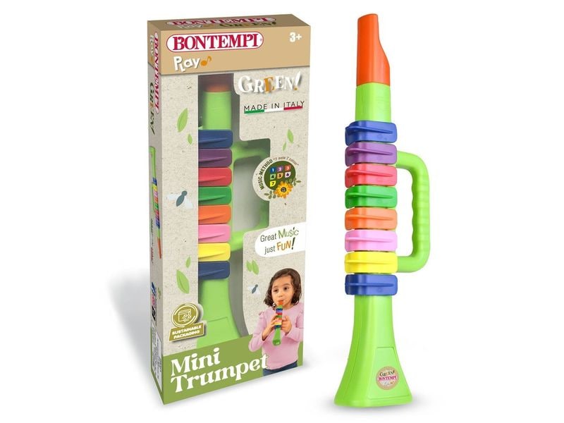 Bontempi Musikinstrument Trompete 27 cm, 8 Tasten Musikalisches Spielzeug