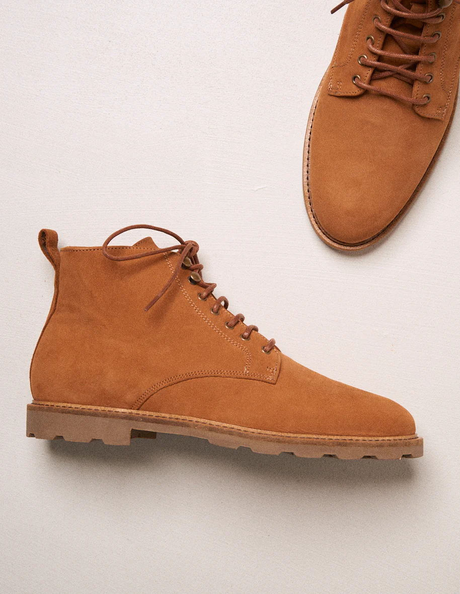 Bottines Eugène - Suède cognac
