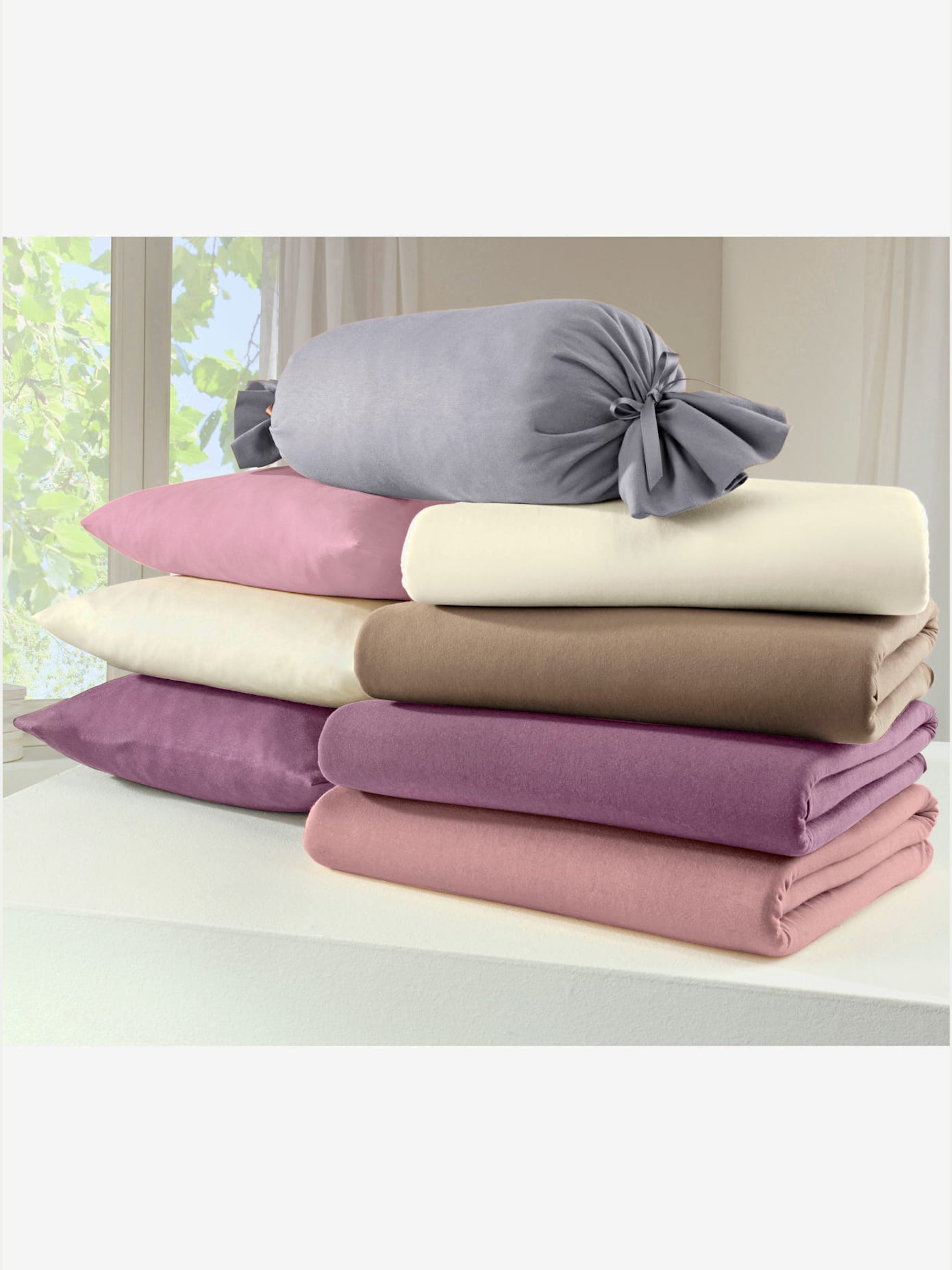 Housses de coussin jersey fin maco à repassage superflu