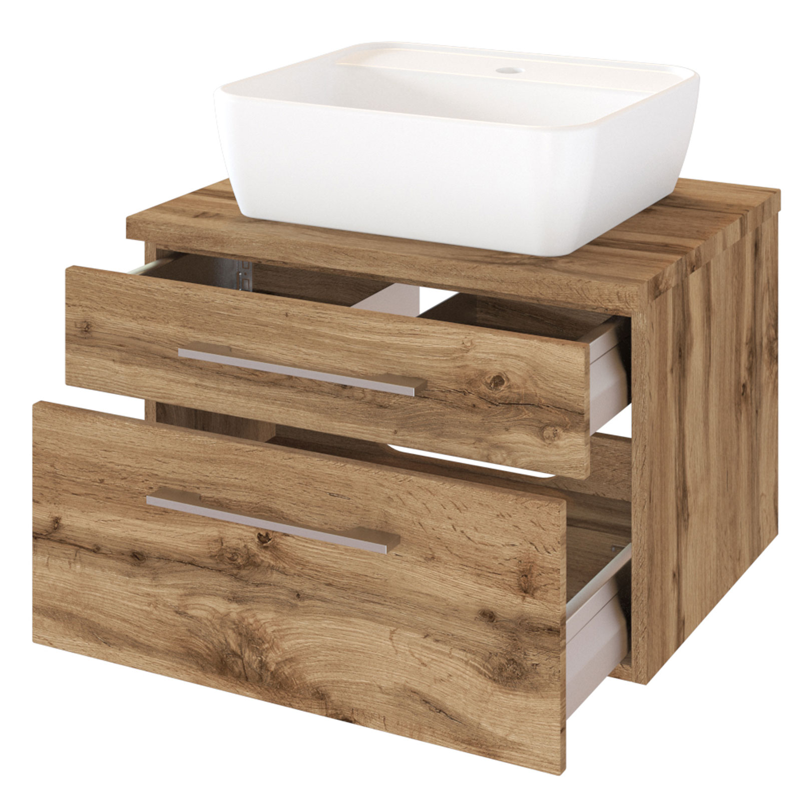 2-teiliges Badmöbel-SetDAVOS - Wotaneiche - 60 cm breit