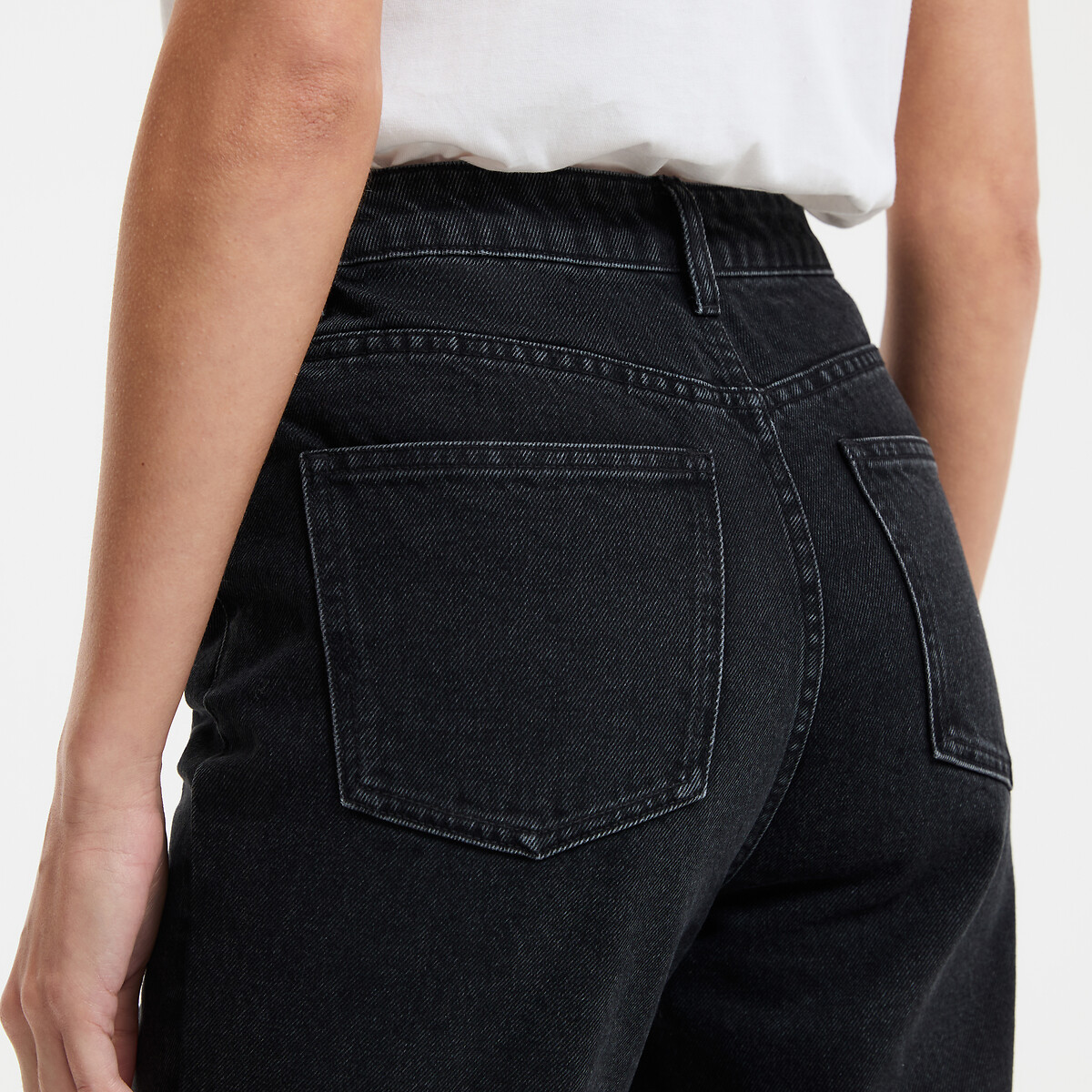 COLEÇÃO LA REDOUTE<br>Calça jeans reta 7/8, cintura alta
