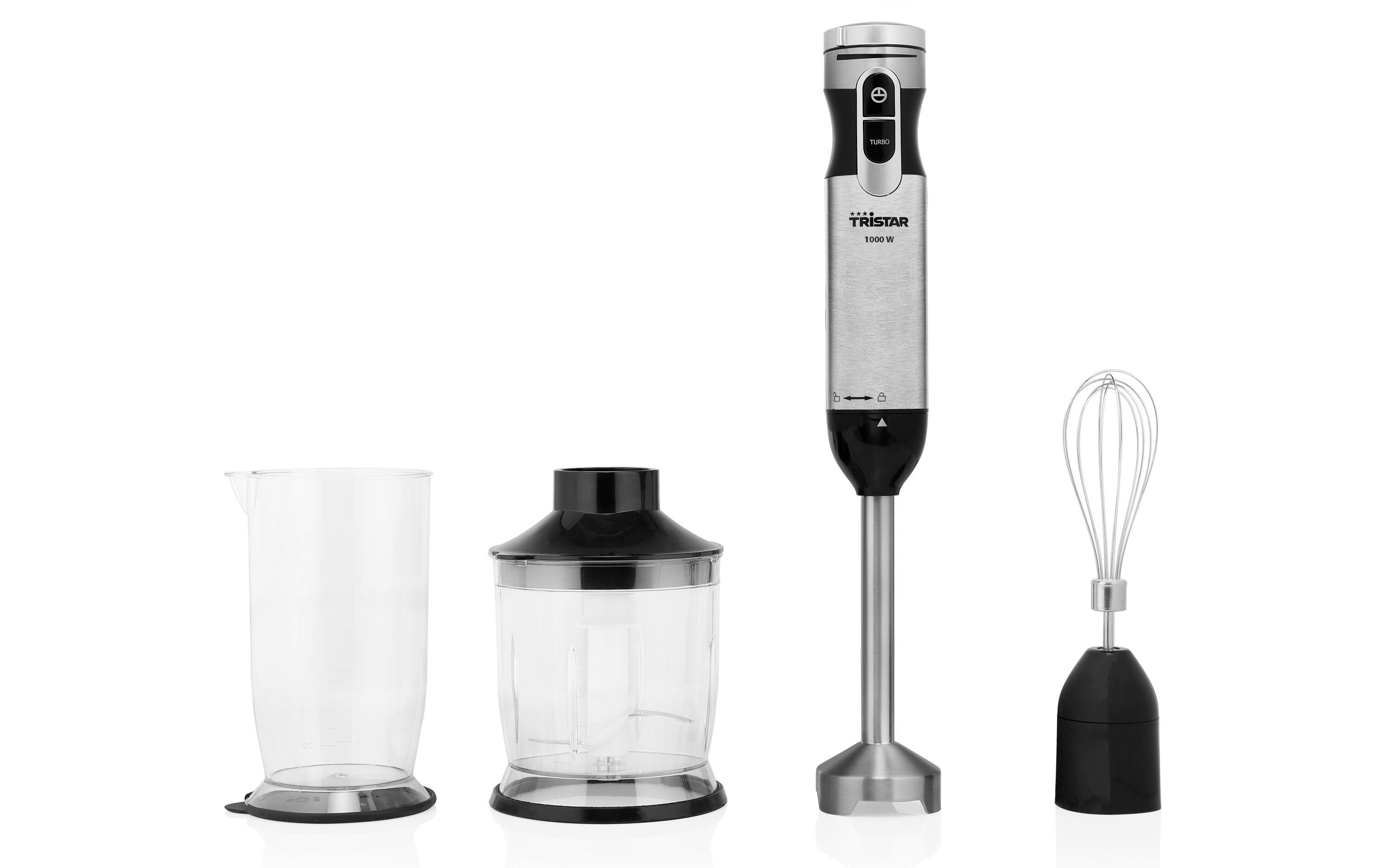 Stabmixer Set 1000 W, MetallHandliches Küchengerät Set mit Turbofunktion
