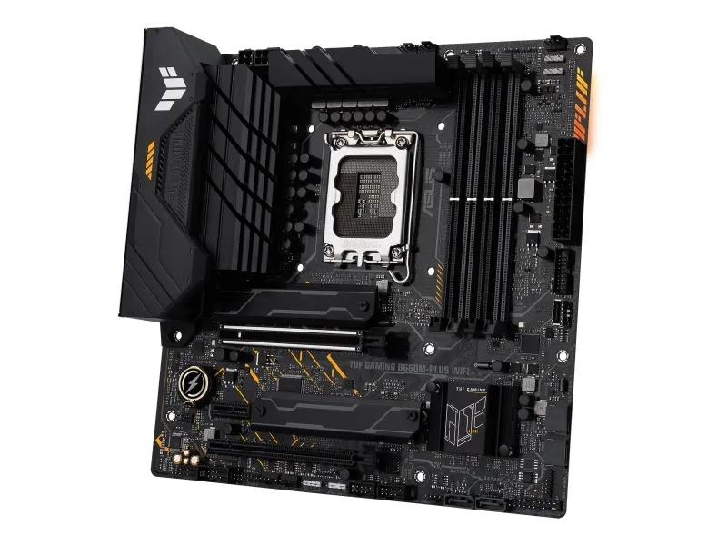 ASUS TUF GAMING B660M-PLUS WIFI - Bundkort - micro ATX - LGA1700 sokkel - B660 Chipset - USB-C Gen 2x2, USB 3.2 Gen 1, USB 3.2 Gen 2, USB-C Gen1 - 2.5 Gigabit LAN, Wi-Fi 6, Bluetooth - onboard grafik (CPU påkrævet) - HD Audio (8-kanaler)