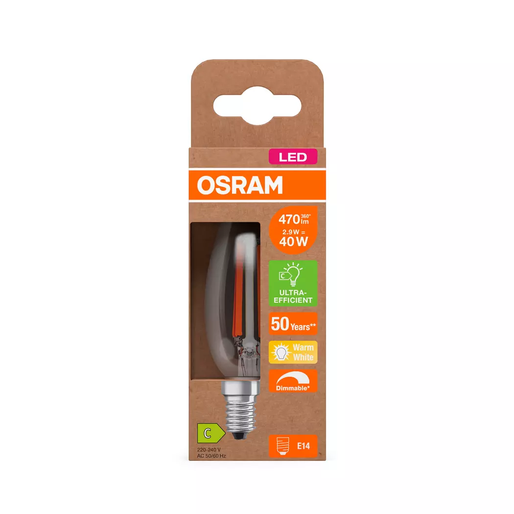 LED-Kerze E14/2,9 Watt/Energie C