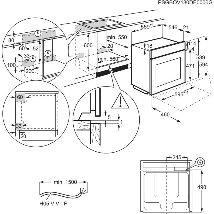 AEG Einbau-Backofen Serie 8000 BPE748380T Matt Black
