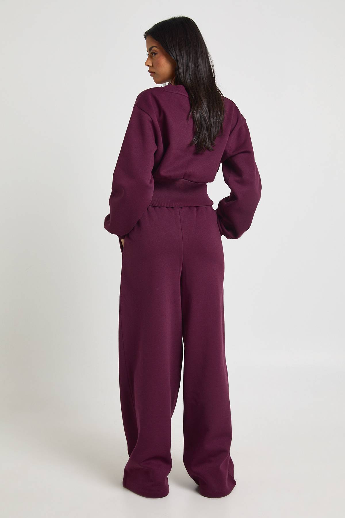 boohoo Ensemble de Survêtement Sweat à Col V Taille Basse