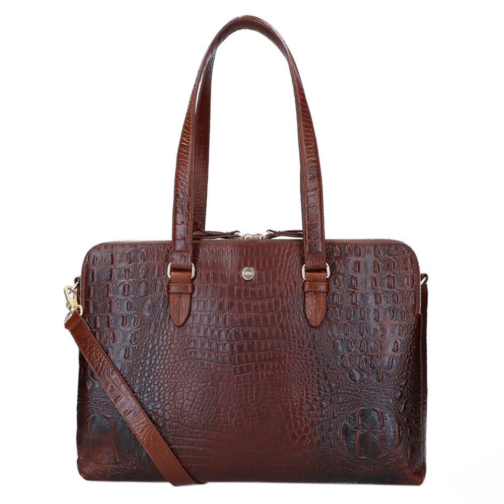 FMME. Charlotte 13.3 Workingbag 3 Pockets Croco brown